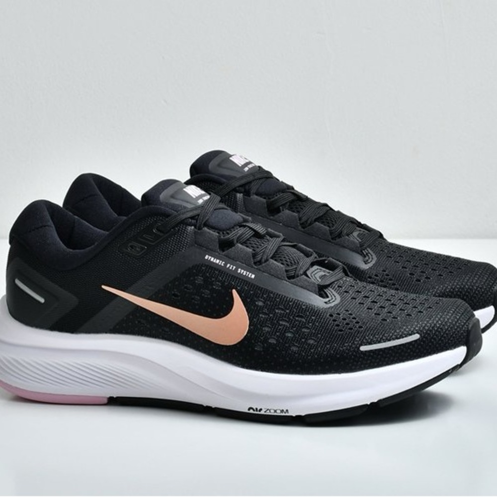 Nike Air Zoom Structure 23 White Black Bronze Running Shoes